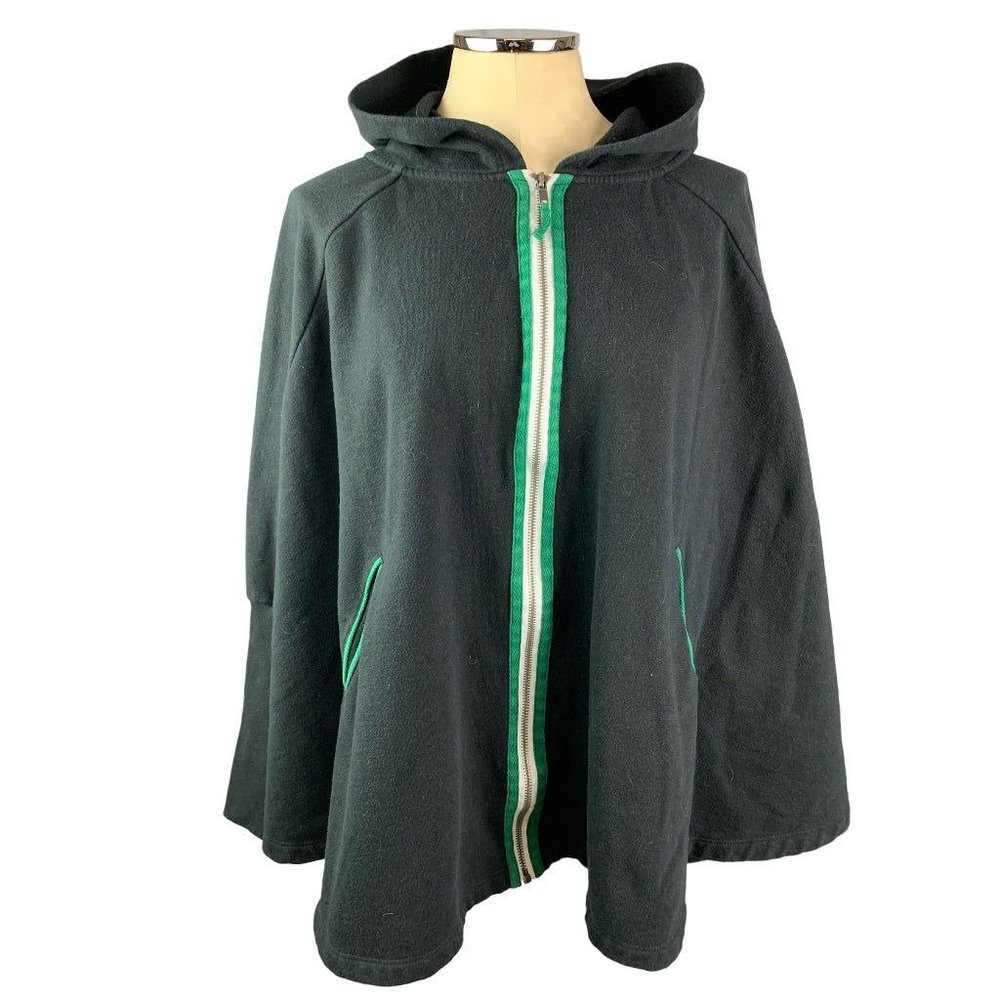L/XL Evy's Tree Womens Black Britt Cape Full Zip Hoodie